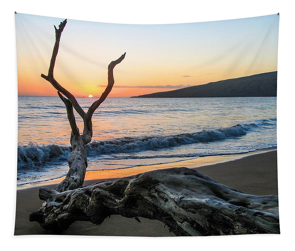 Hawaii Tapestry featuring the photograph Maui Sunset by Dawn Key
