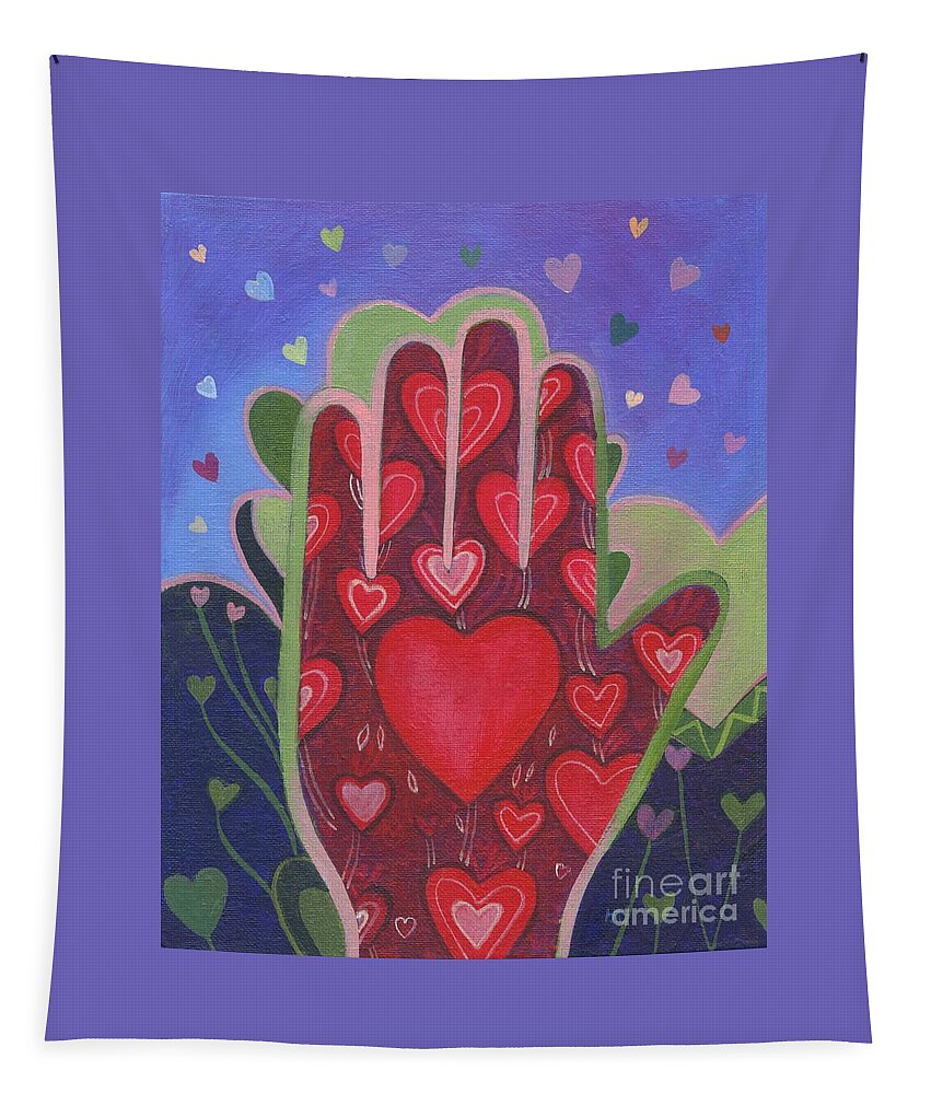 Love Tapestry featuring the painting May We Choose Love by Helena Tiainen