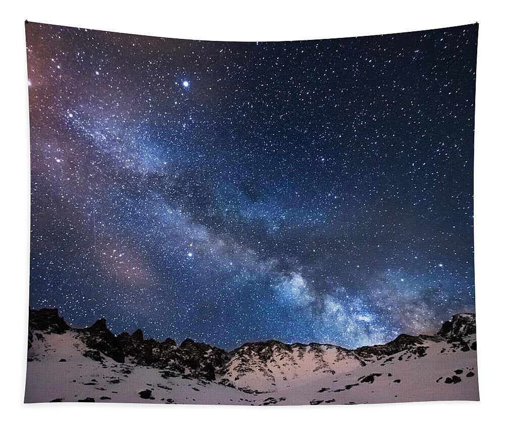 Colorado Tapestry featuring the photograph Mayflower Gulch Milky Way by Darren White