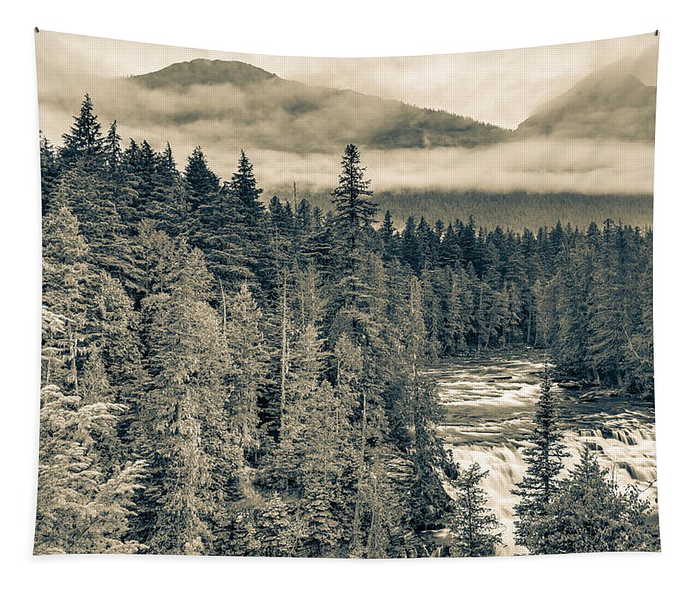 Glacier National Park Tapestry featuring the photograph McDonald Creek Horizontal by Adam Mateo Fierro