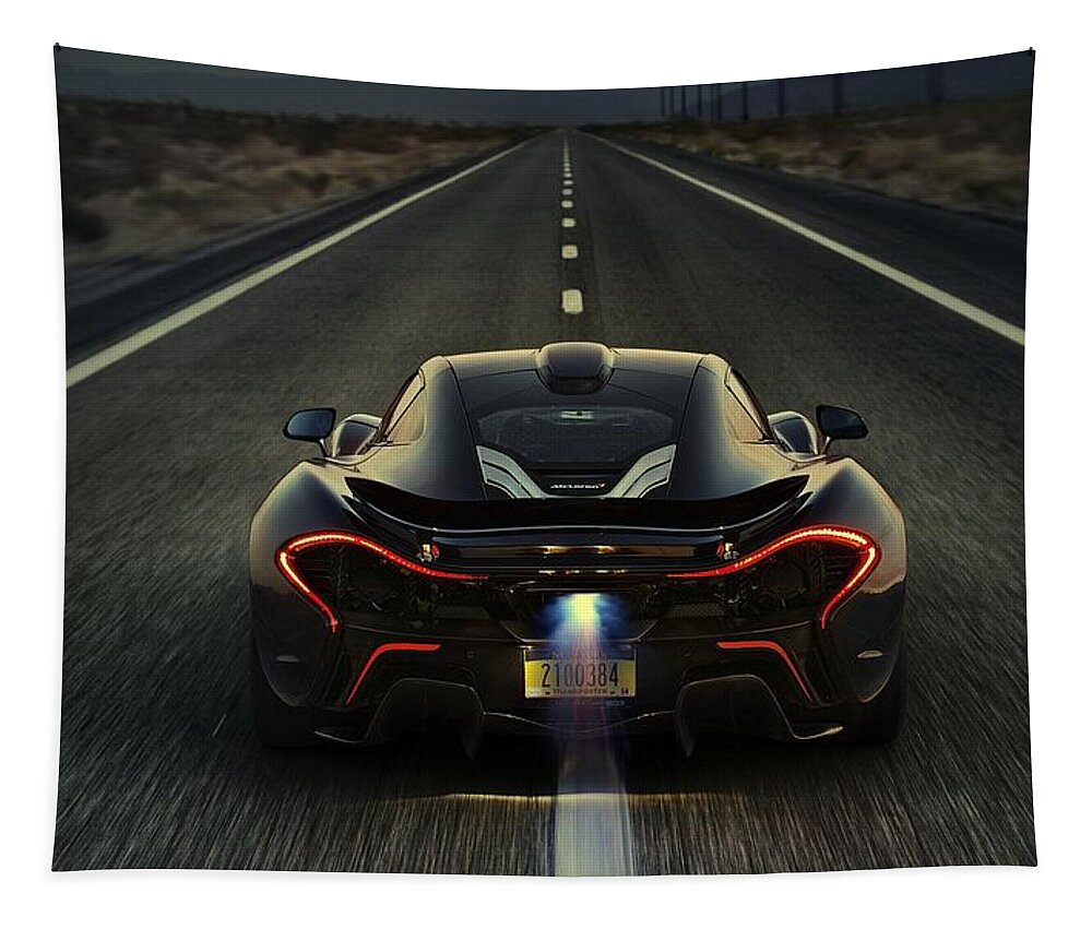 Mclaren P1 2014 Tapestry featuring the photograph Mclaren P1 2014 by Movie Poster Prints