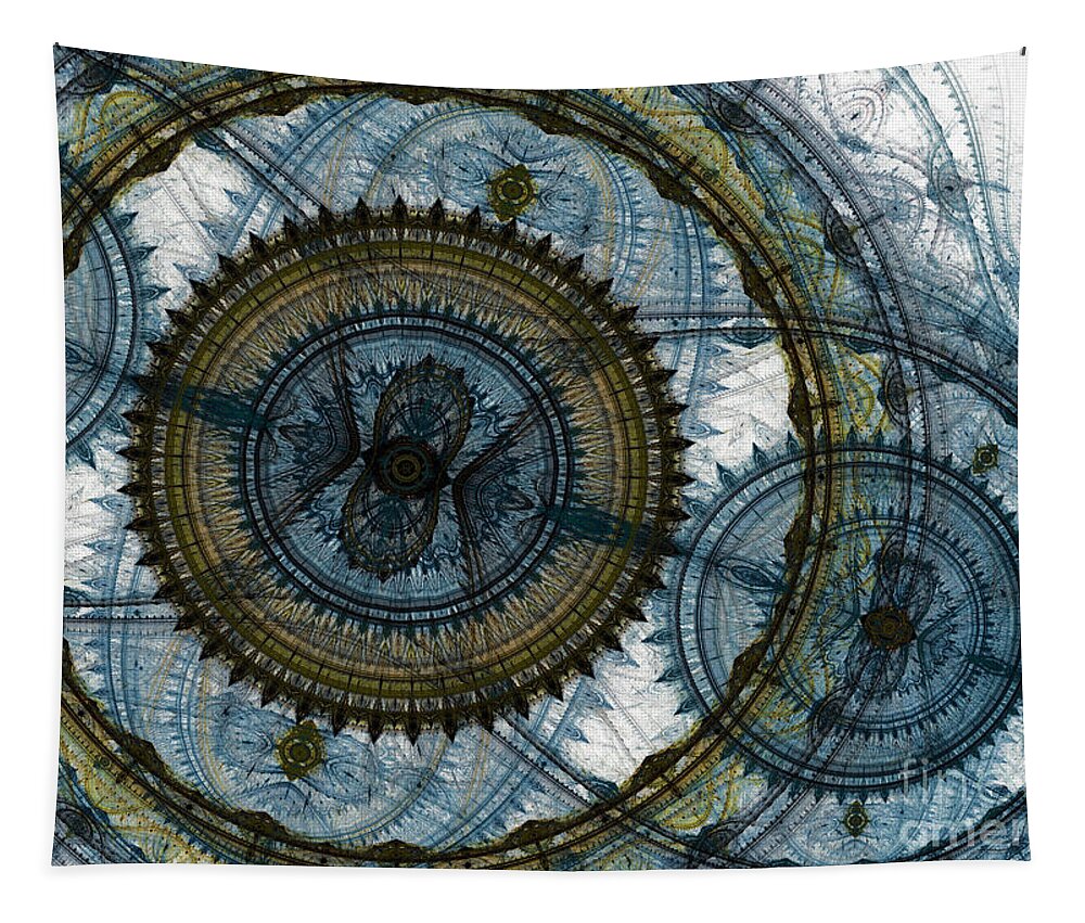 Time Tapestry featuring the digital art Mechanical circles by Martin Capek