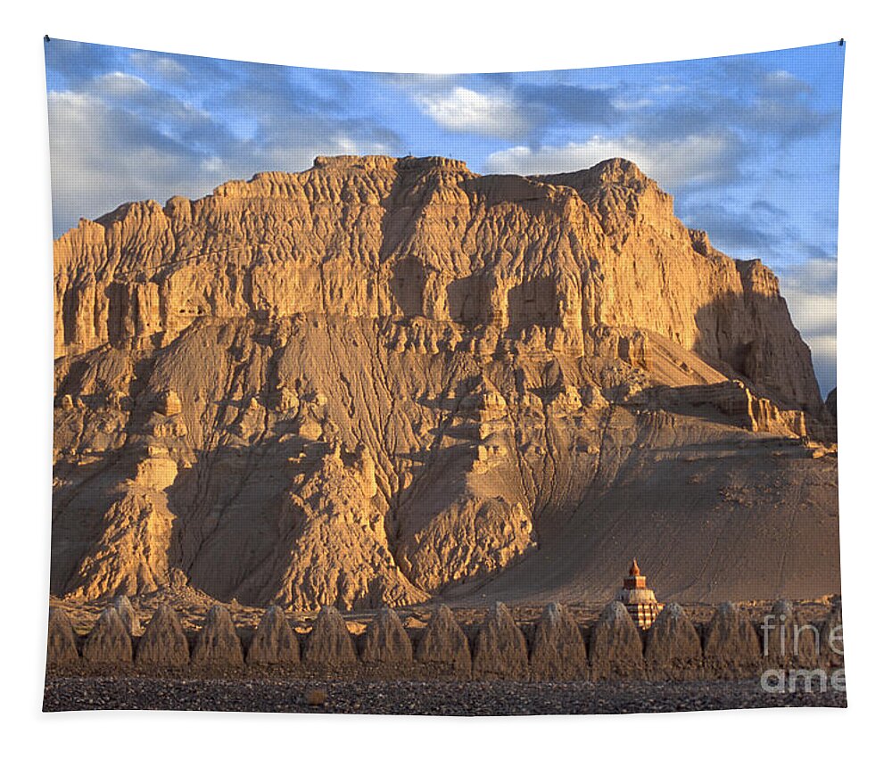 Asia Tapestry featuring the photograph Melting Chortens - Guge Kingdom by Craig Lovell
