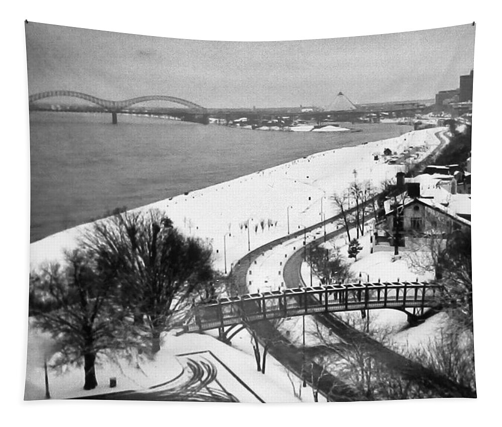 Beautiful Tapestry featuring the photograph Memphis in Snow by Belinda Lee