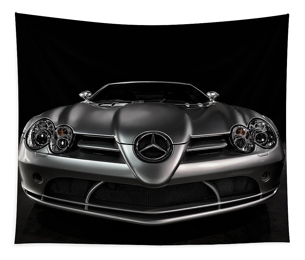 Mercedes Tapestry featuring the digital art Mercedes McLaren SLR by Douglas Pittman