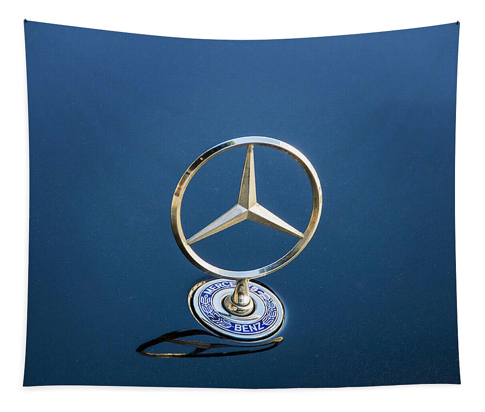 Luxury Tapestry featuring the photograph Mercedes symbol by Paulo Goncalves