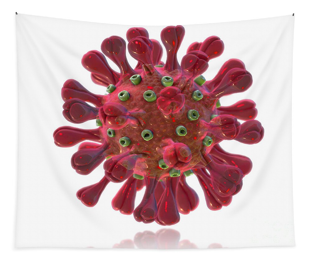 Virus Tapestry featuring the photograph Mers Coronavirus by Evan Oto