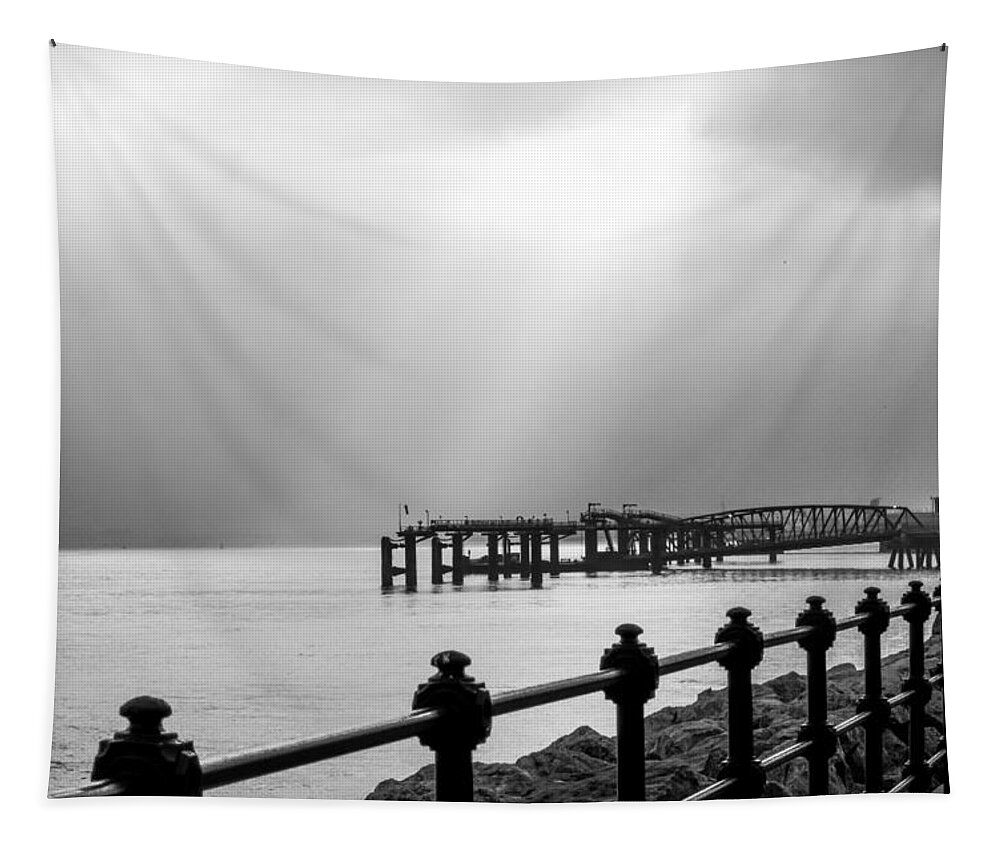 Boat Tapestry featuring the photograph Mersey Halo by Spikey Mouse Photography
