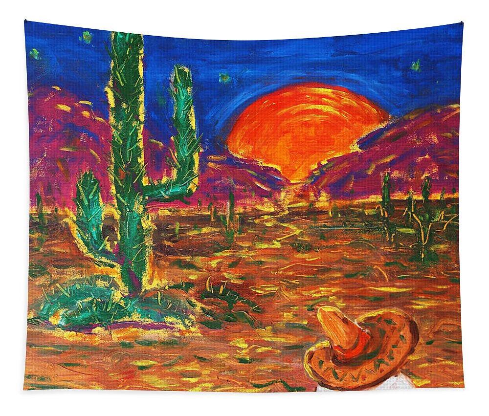 Foll Art Tapestry featuring the painting Mexico Impression III by Xueling Zou