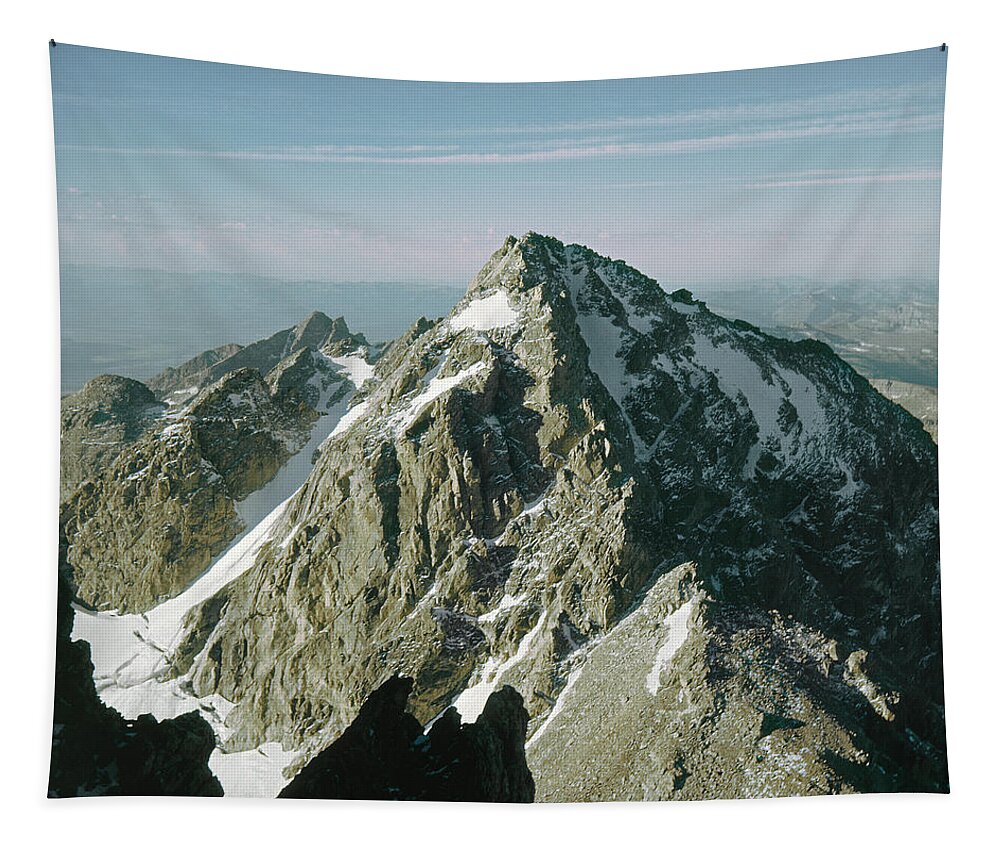 Middle Teton Tapestry featuring the photograph T-209207-Middle Teton from Grand Teton by Ed Cooper Photography