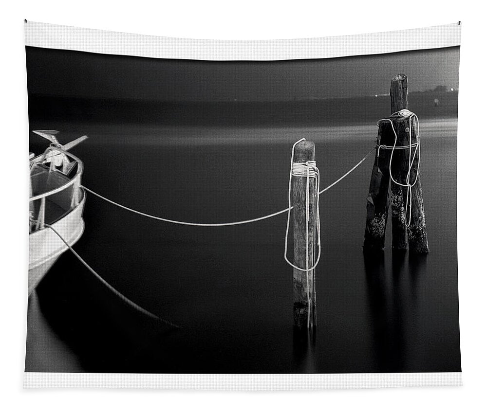 Black And White Tapestry featuring the photograph Midnight Calm by Eric Benjamin