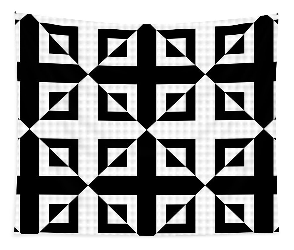 Squares Tapestry featuring the digital art Mind Games 42 se by Mike McGlothlen