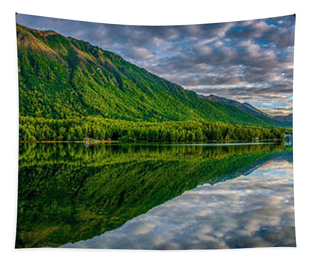 Mirror Tapestry featuring the photograph Mirror Lake by Andrew Matwijec
