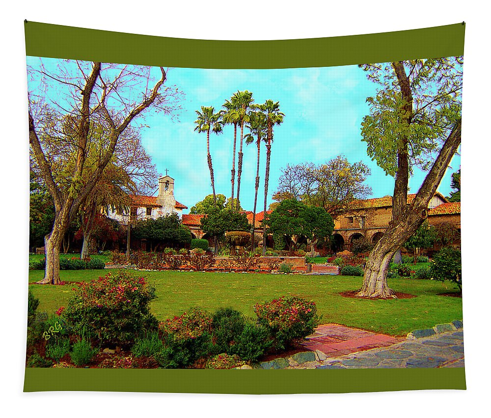 Church Tapestry featuring the photograph Mission San Juan Capistrano No 11 by Ben and Raisa Gertsberg