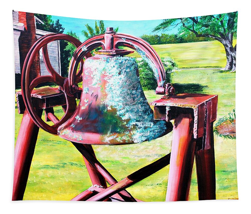 Bell Tapestry featuring the painting Mississippi Plantation Bell by Karl Wagner