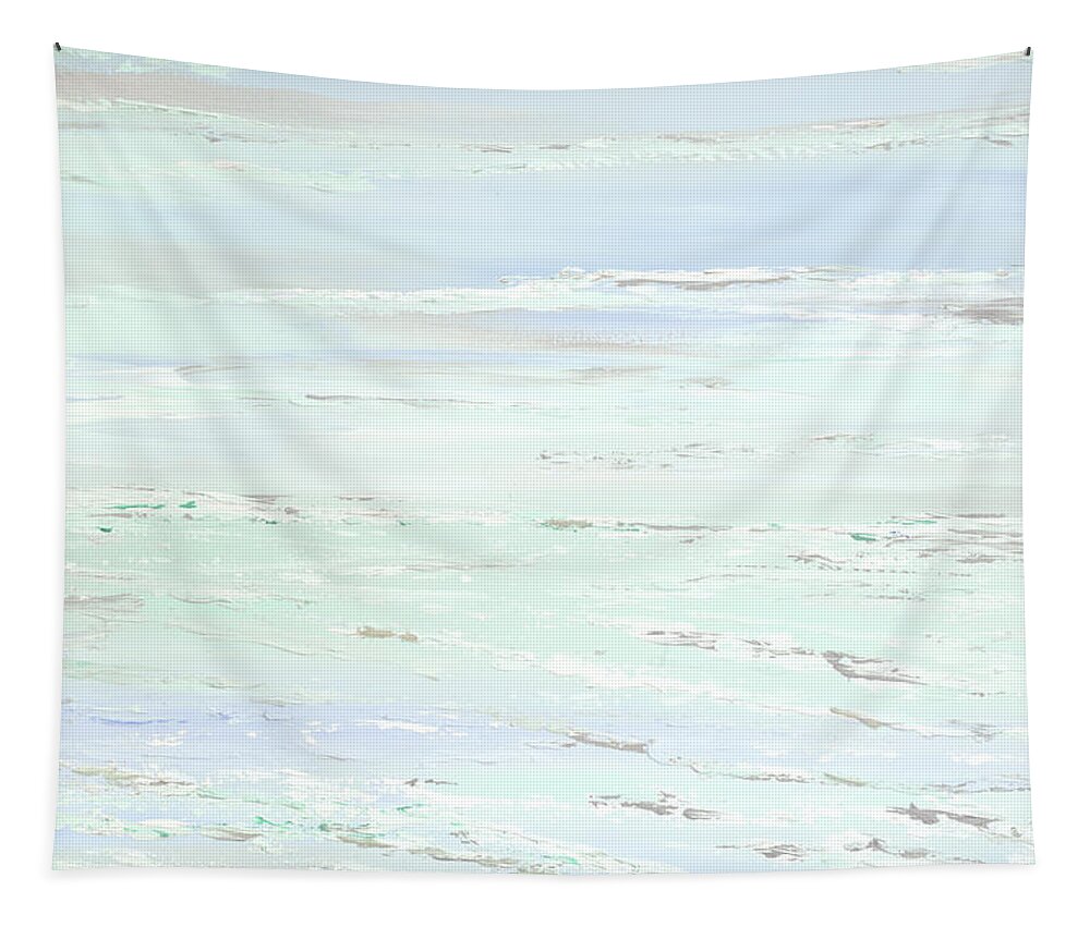 Ocean Tapestry featuring the painting Misty Blue by Tamara Nelson