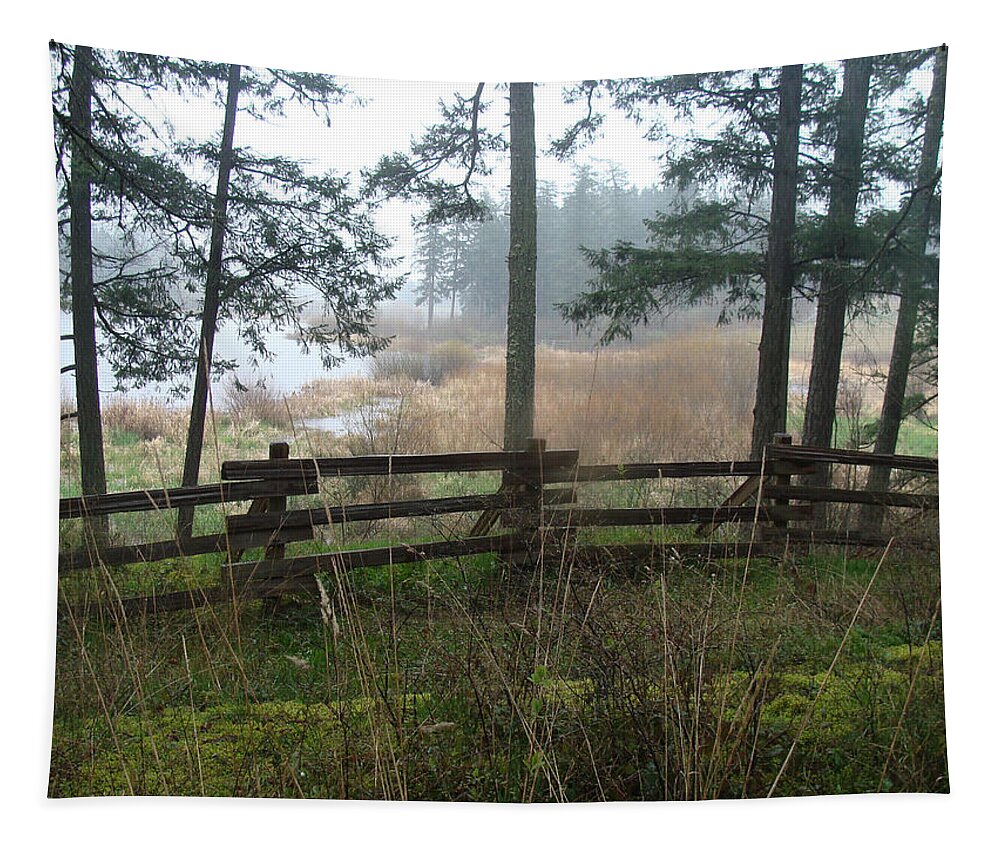 Forest Tapestry featuring the photograph Misty Flats by Cheryl Hoyle