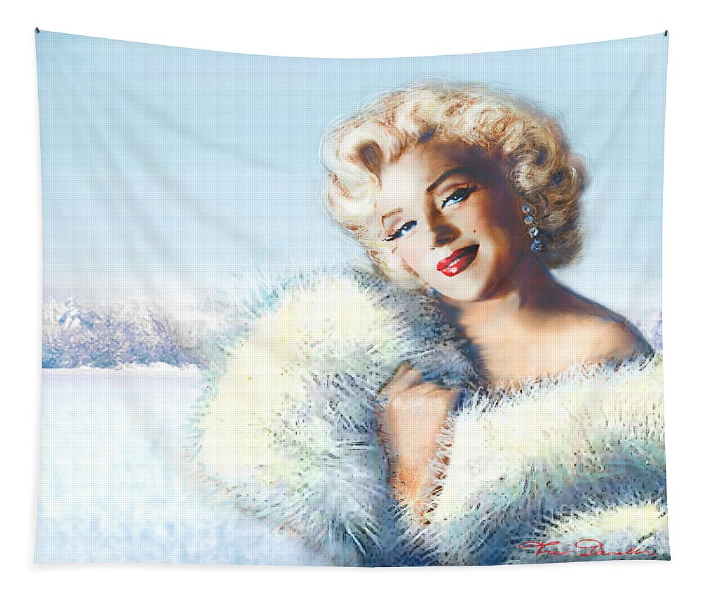 Marilyn Tapestry featuring the painting MM 126 d 4 by Theo Danella