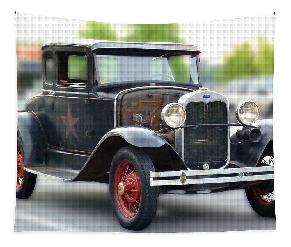 Vehicle Tapestry featuring the photograph Model A Sheriff's Car by Pete Trenholm