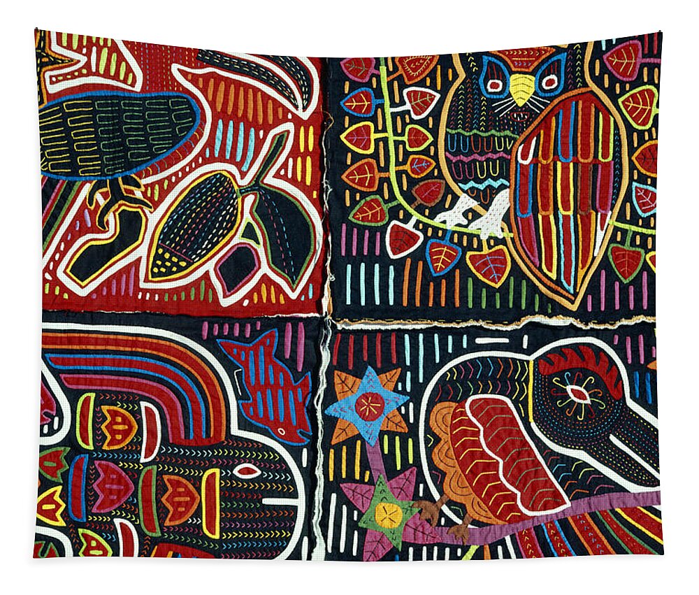 Applique Tapestry featuring the photograph Mola Textiles by George Holton