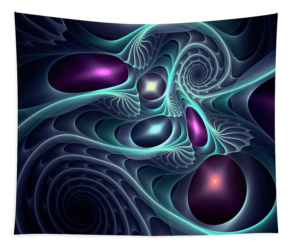 Computer Tapestry featuring the digital art Monsters of the Deep by Anastasiya Malakhova