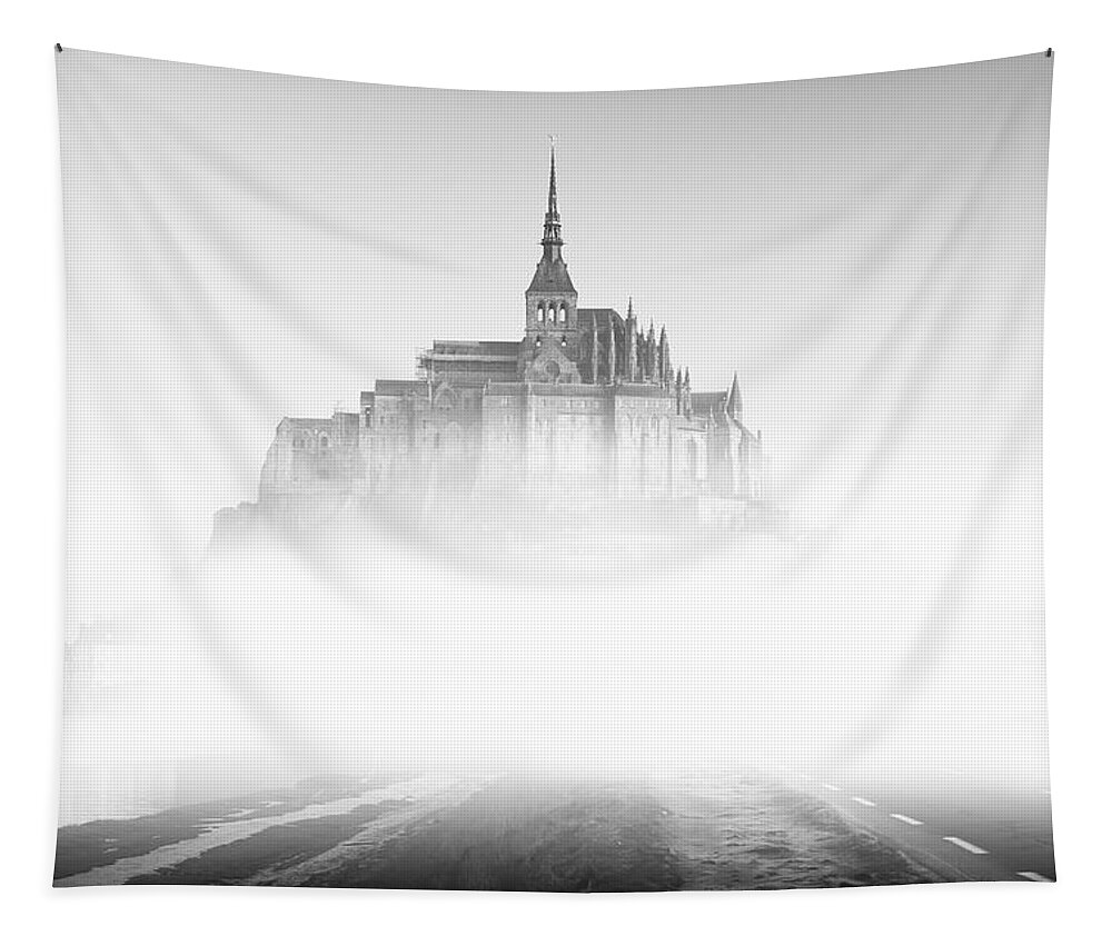 Mont Saint-michel Tapestry featuring the photograph Mont Saint-Michel by Sebastian Musial