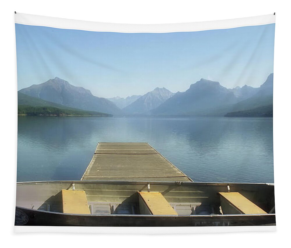Boat Tapestry featuring the photograph Montana Morning by Peggy Dietz