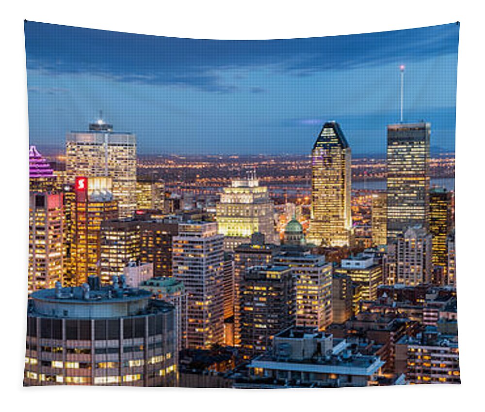 Canada Tapestry featuring the photograph Montreal Panorama by Mihai Andritoiu