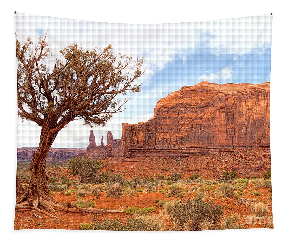 Red Rocks Tapestry featuring the photograph Monument to Time by Jim Garrison