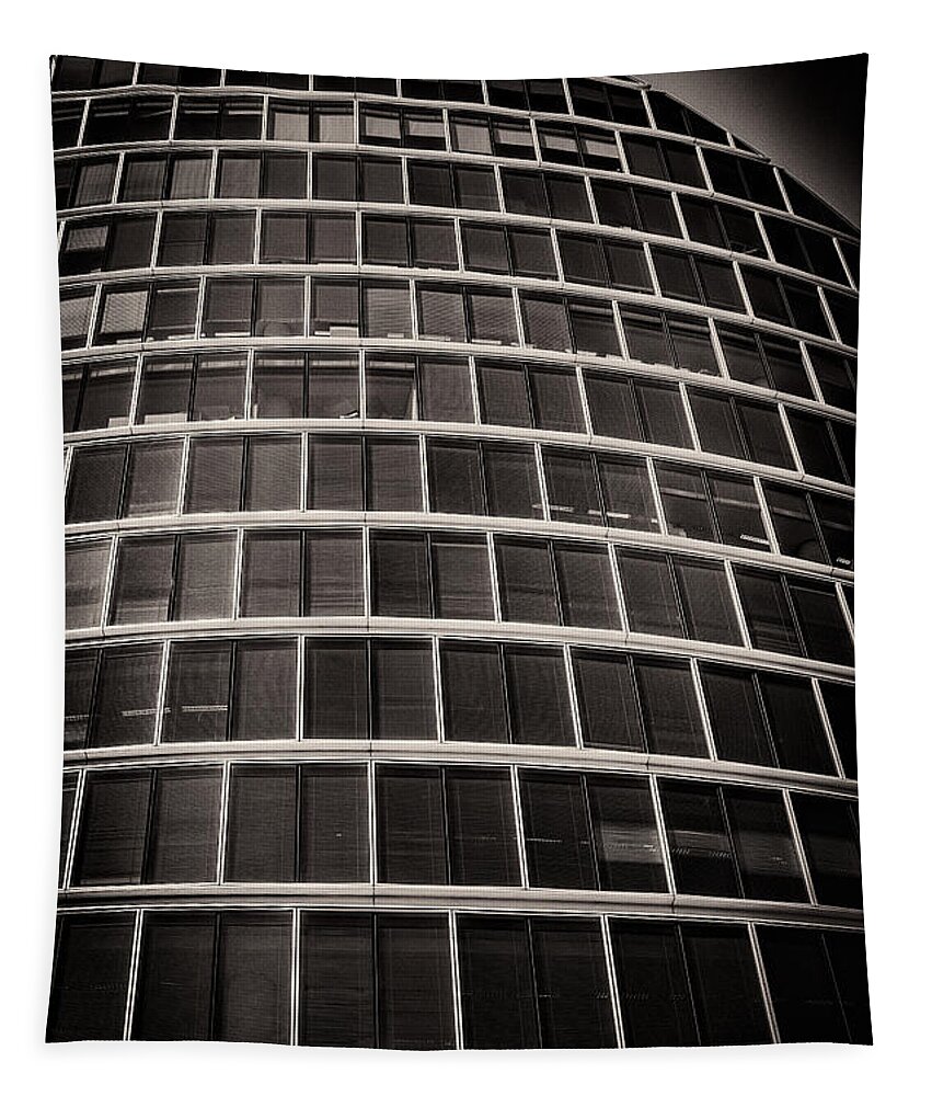 Moor House Tapestry featuring the photograph Moor House EC2 BW by Lenny Carter