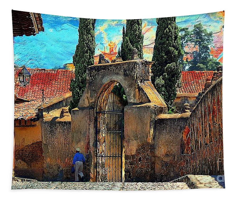 John+lkolenberg Tapestry featuring the photograph Morelia Mexico by John Kolenberg