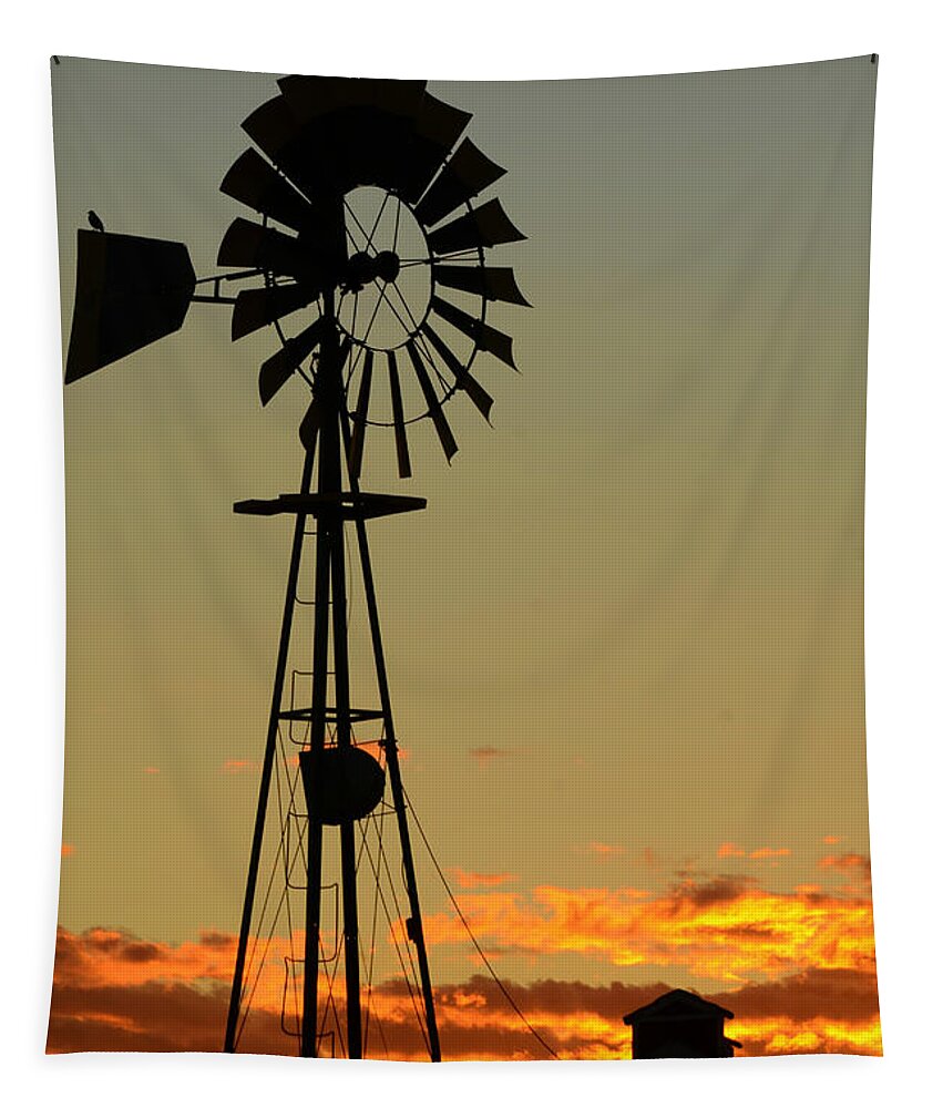 Dakota Tapestry featuring the photograph Morning at the Farm by Greni Graph
