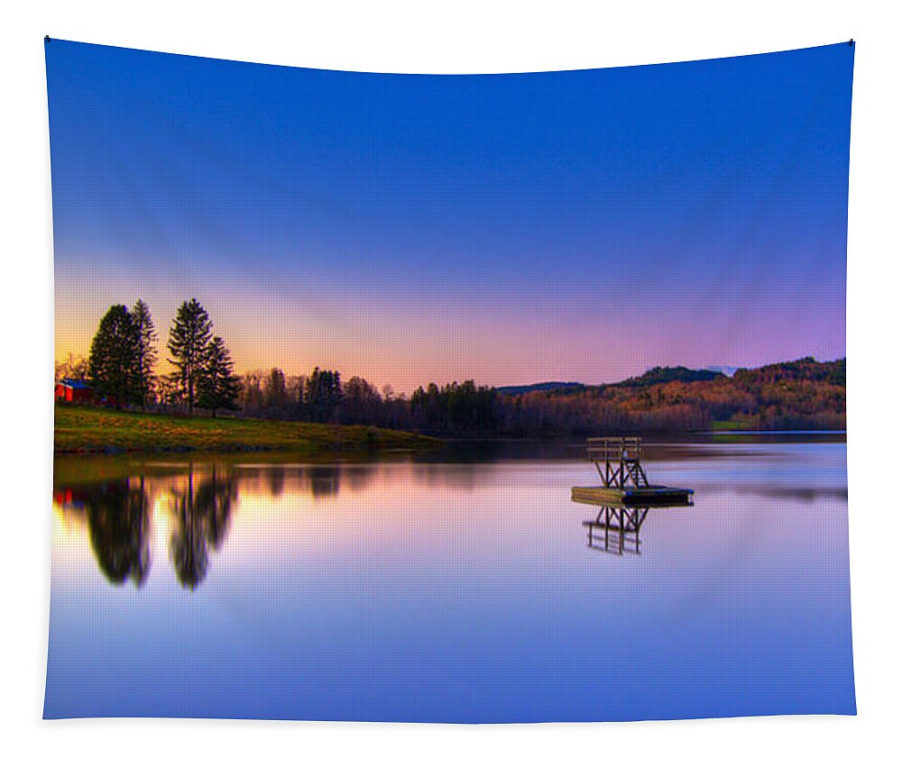 Scenery Tapestry featuring the photograph Morning Glory.. by Nina Stavlund
