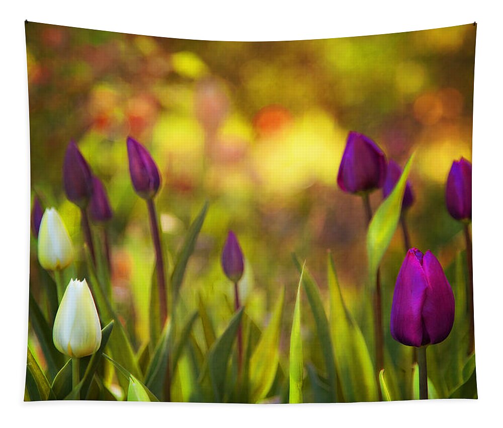 Floral Tapestry featuring the photograph Morning Has Broken by Theresa Tahara