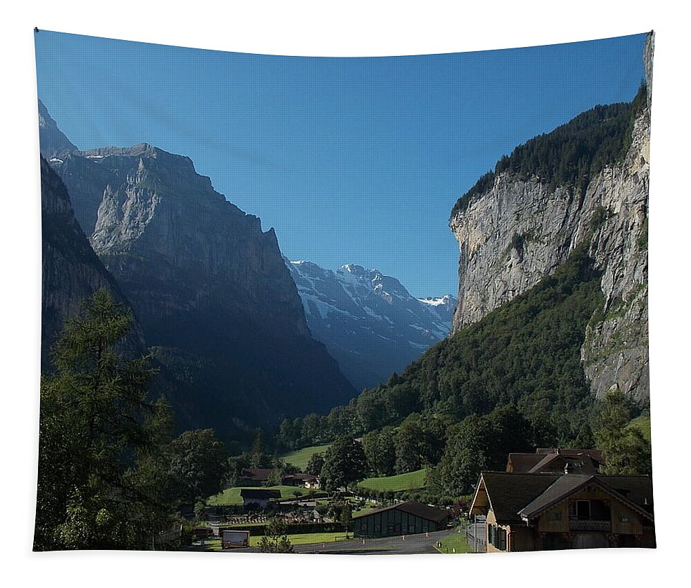 Switzerland Tapestry featuring the photograph Morning in Lauterbrunnen by Nina Kindred