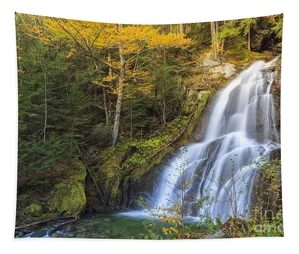Moss Glen Falls Tapestry featuring the photograph Moss Glen Falls Granville Vermont by Ken Brown