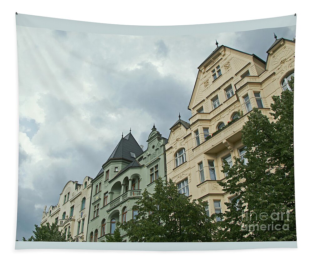 Prague Tapestry featuring the photograph Mostly Rainy Day by Ann Horn