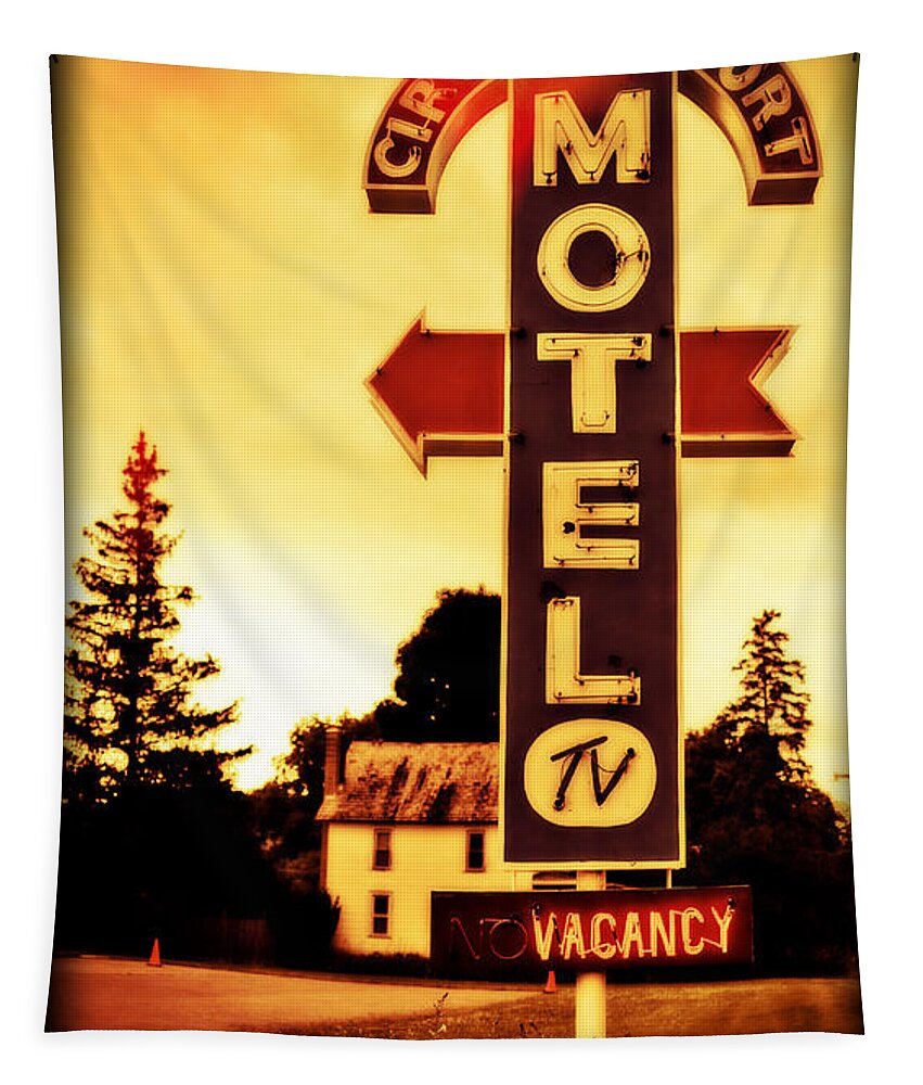 New York Tapestry featuring the photograph Motel Hell by Edward Fielding