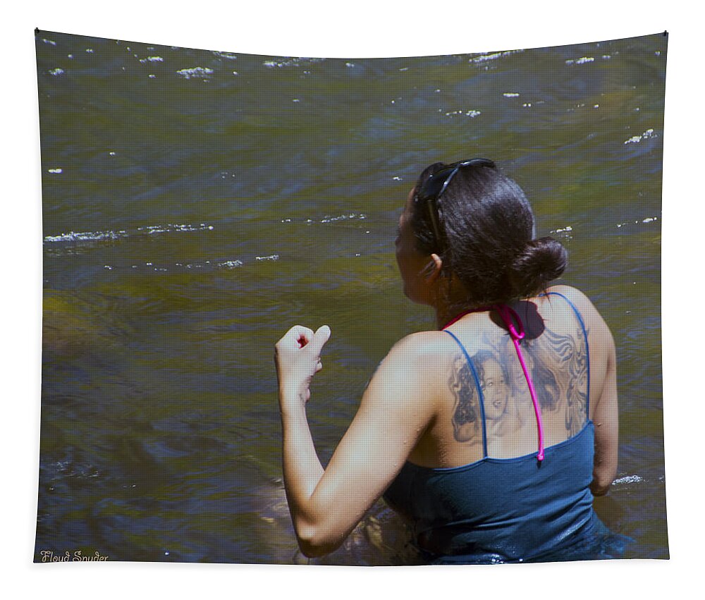 Floyd Snyder Tapestry featuring the photograph Mother Daughter Body Art by Floyd Snyder