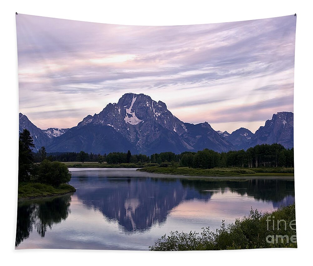 Mount Moran Tapestry featuring the photograph Mount Moran Reflection by Teresa Zieba