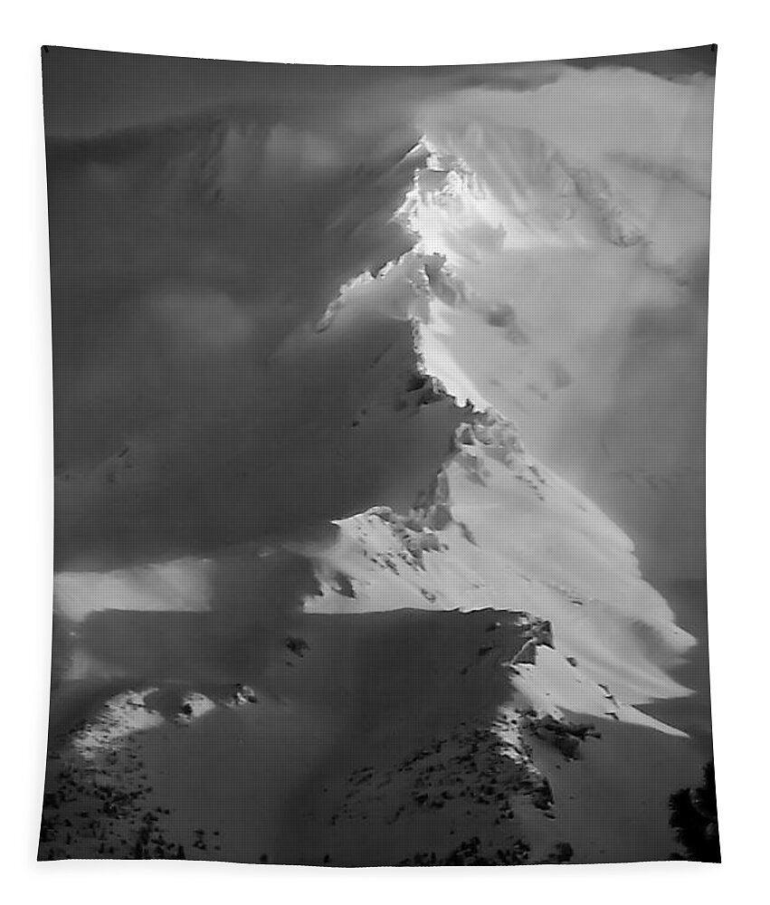 Mount Shasta Tapestry featuring the photograph Mount Shasta Winter by Lisa Chorny
