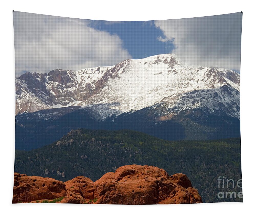 Garden Of The Gods Tapestry featuring the photograph Mountain Clouds by Steven Krull