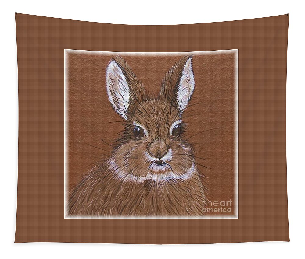 Bunny Tapestry featuring the painting Mrs. Butterfield by Jennifer Lake