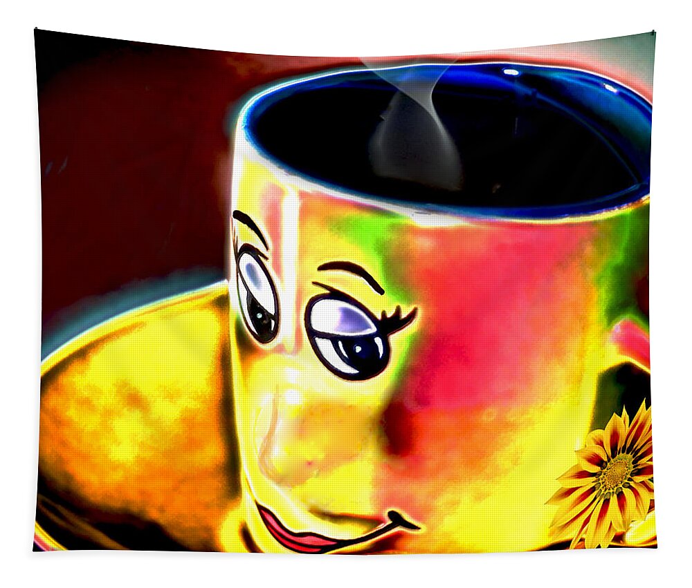 Coffee Tapestry featuring the photograph Ms. Java by Pennie McCracken