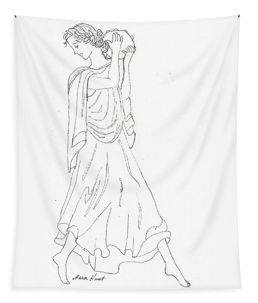 Muses Tapestry featuring the painting Terpsichore Muse of Dance by Maria Hunt