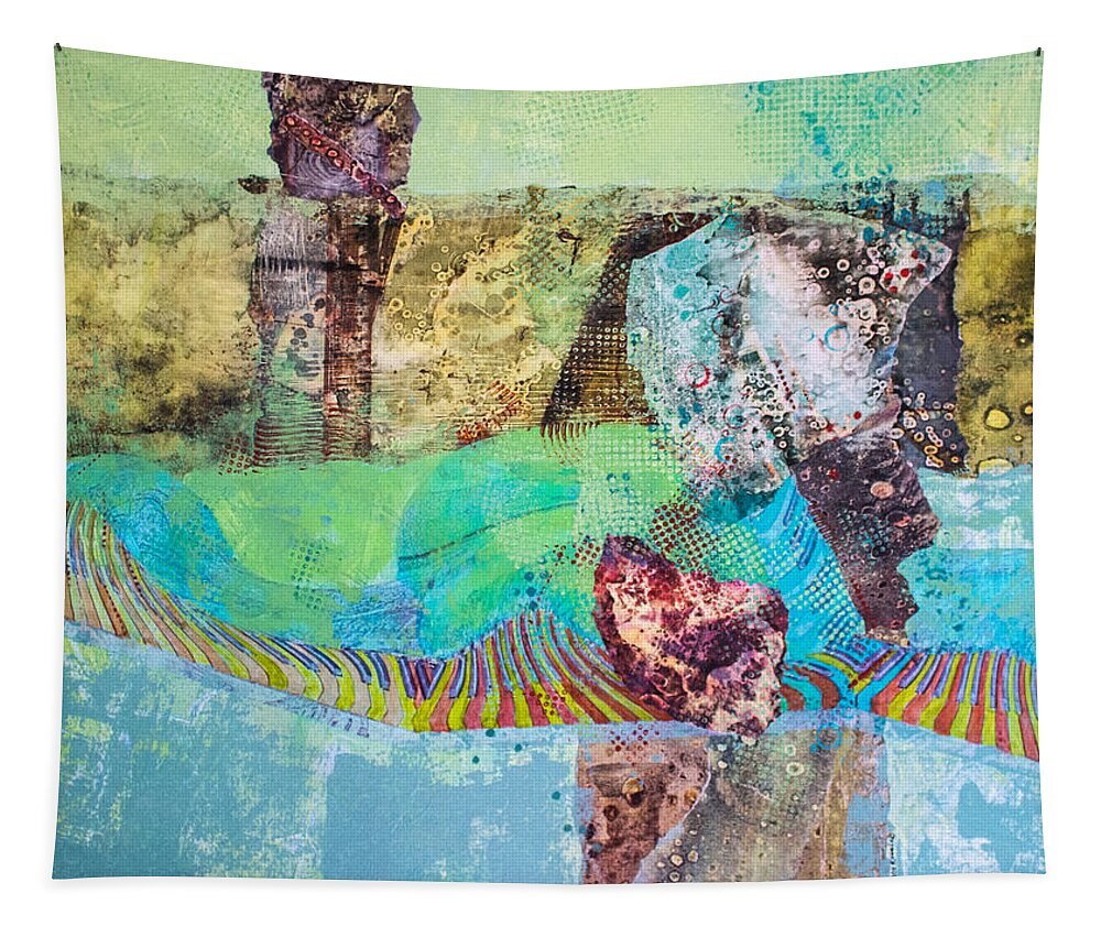 Mixed-media Tapestry featuring the mixed media Musical Images On My Mind by Christie Kowalski