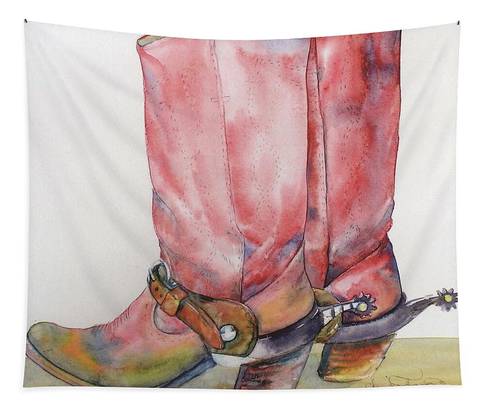 Boots Tapestry featuring the painting My Favorites by Annika Farmer