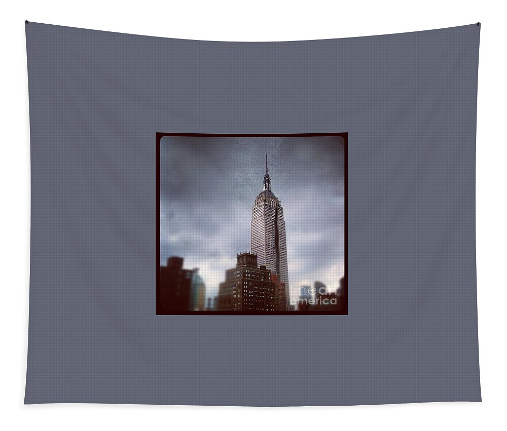 Empire State Building Tapestry featuring the photograph My Heart by Denise Railey