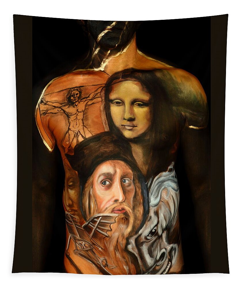 Fine Art Body Paint Tapestry featuring the photograph My Love by Angela Rene Roberts and Cully Firmin
