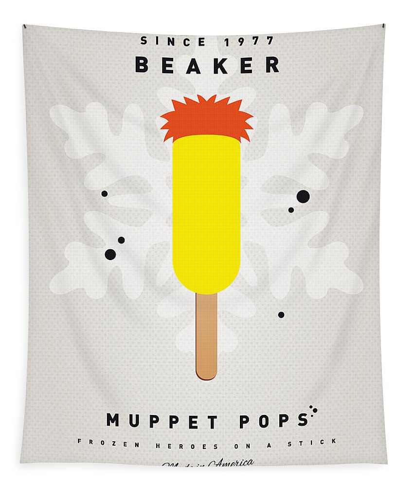 Muppets Tapestry featuring the digital art My MUPPET ICE POP - Beaker by Chungkong Art